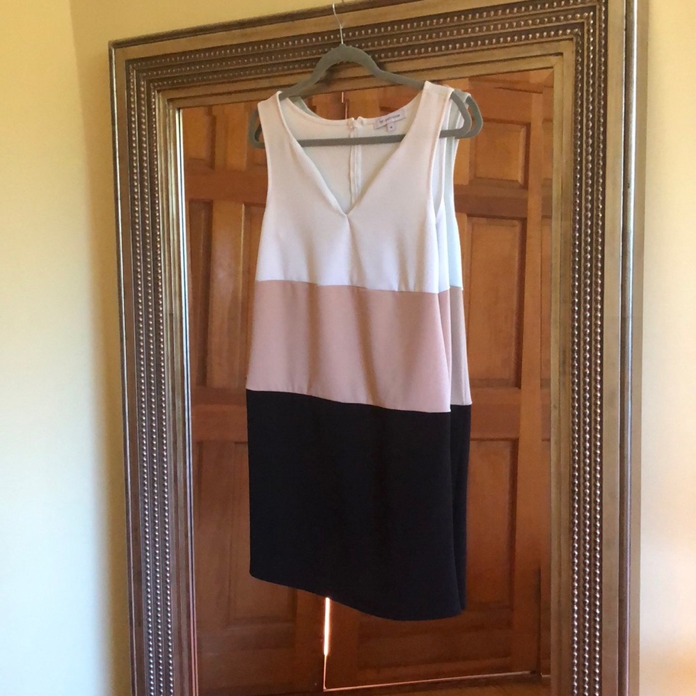 Tri color shift dress